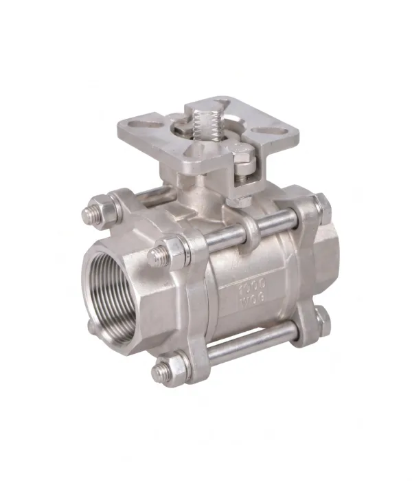 Three-Piece High Platform Threaded Ball Valve
