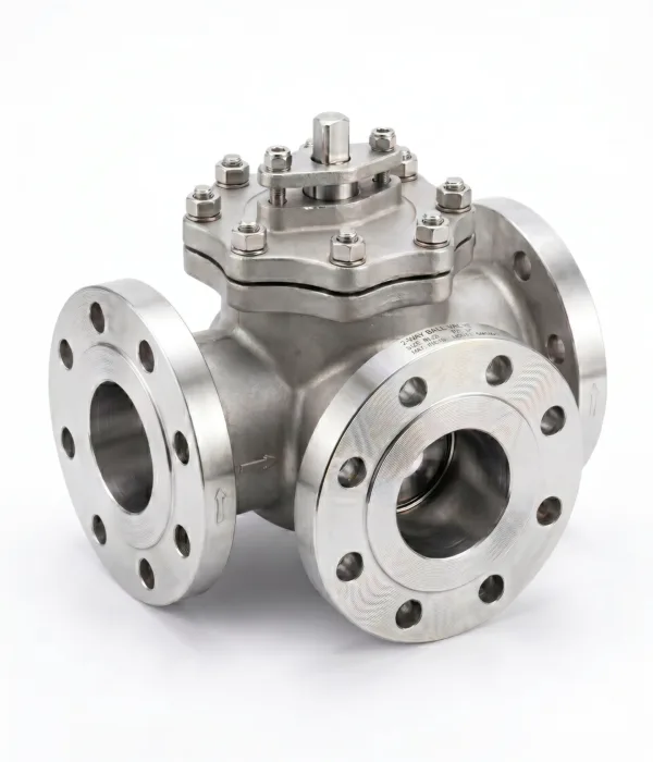 Three-Way Flanged Ball Valve